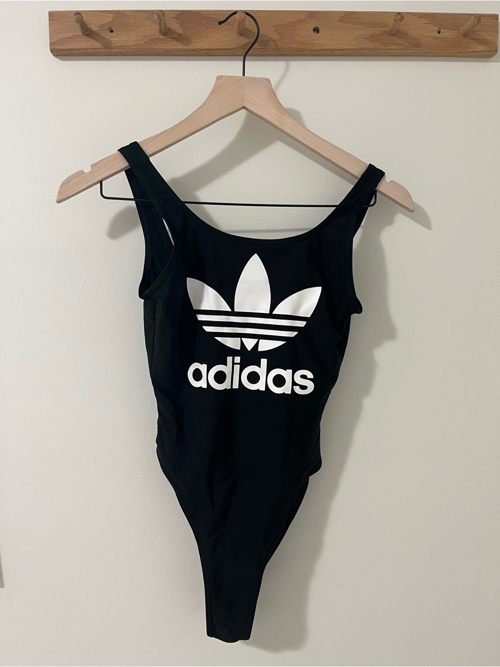 Adidas Women Black One-Piece Swimsuit with Logo